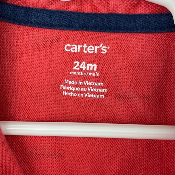 Carter's red car vacation romper - Picture 3 of 5